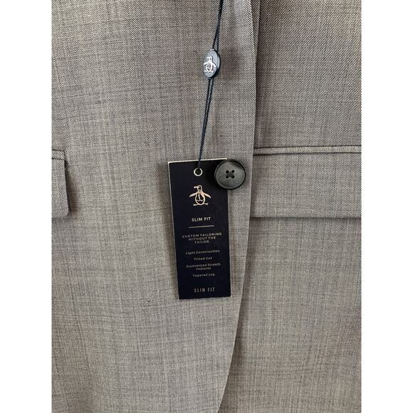 Original Penguin Men’s Blazer Slim Fit Jacket Wool Gray Retail$375 NWT Size 40R - Picture 2 of 15